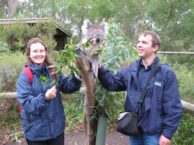 Andrea und Thomas mit Koala